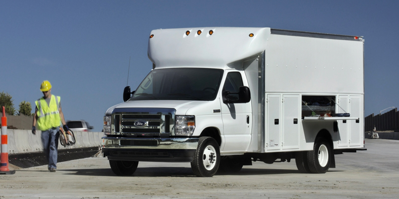Ford E-350 SD on Construction Site