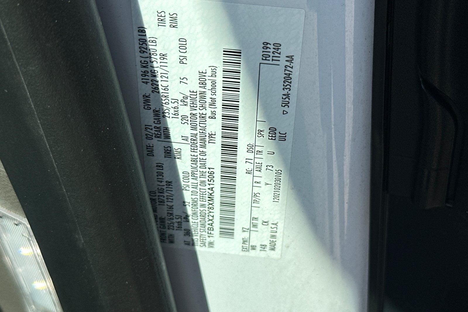 2021 Ford Transit-350 XLT 12 Passenger