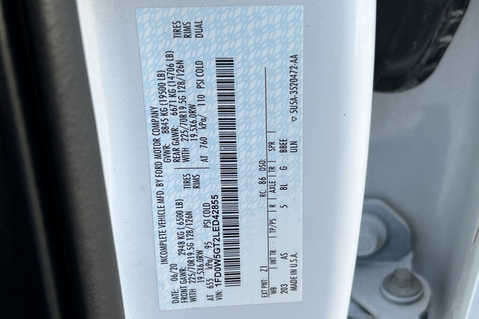 2020 Ford F-550SD Scelzi Contractor Bed