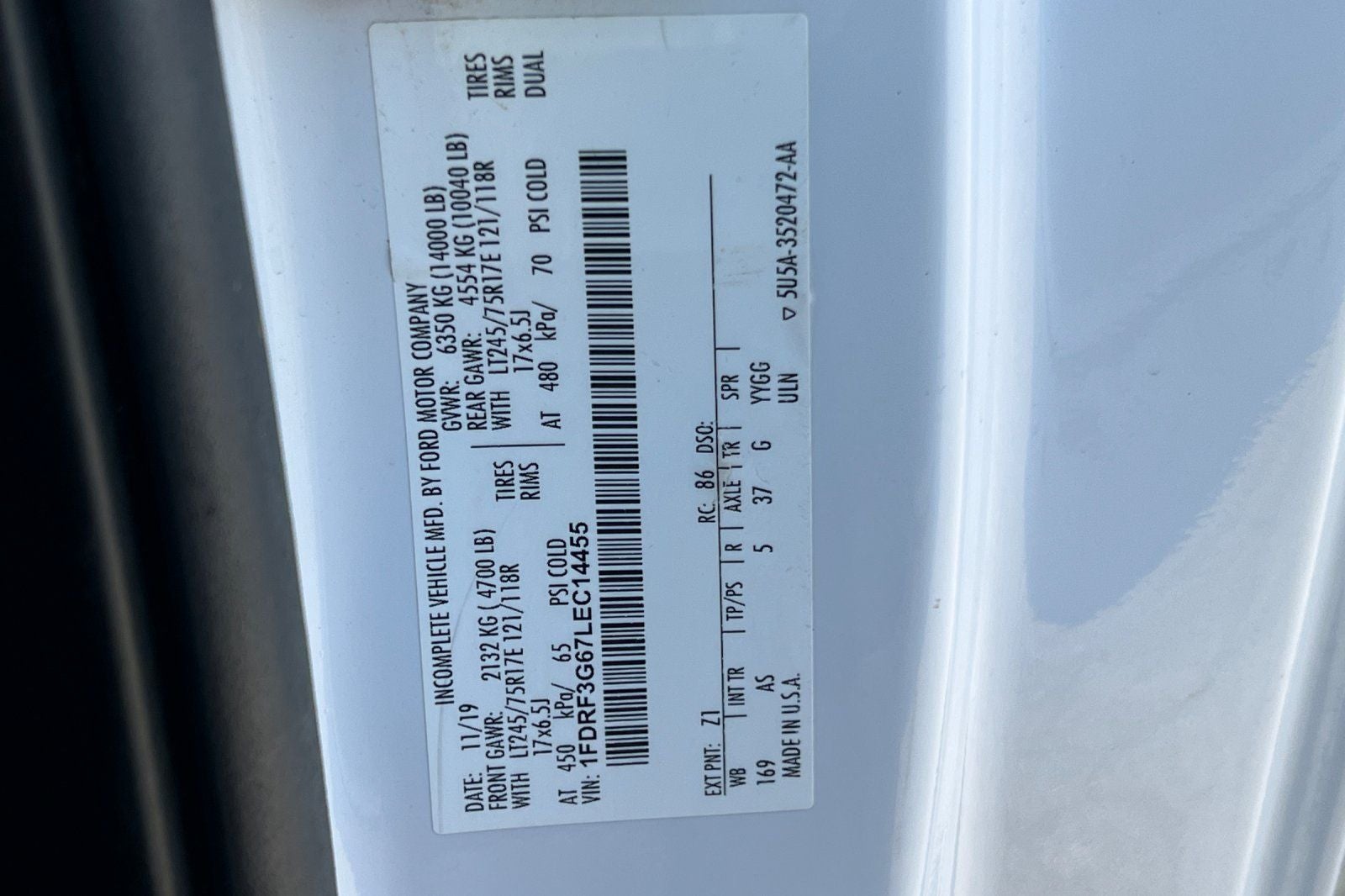 2020 Ford F-350SD XL Contractor Bed