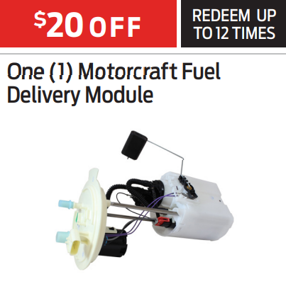 One (1) Motorcraft Fuel
Delivery Module