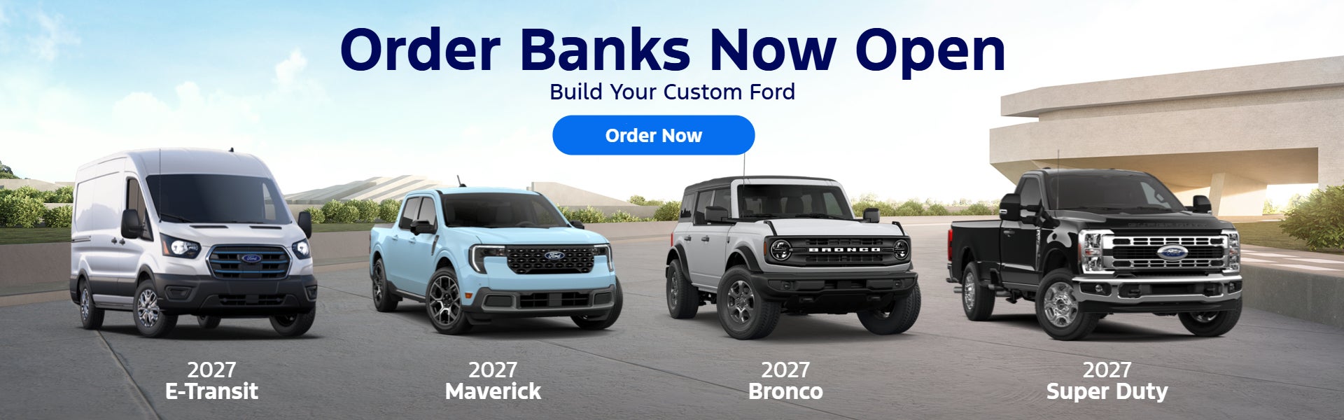 Order Banks Now Open